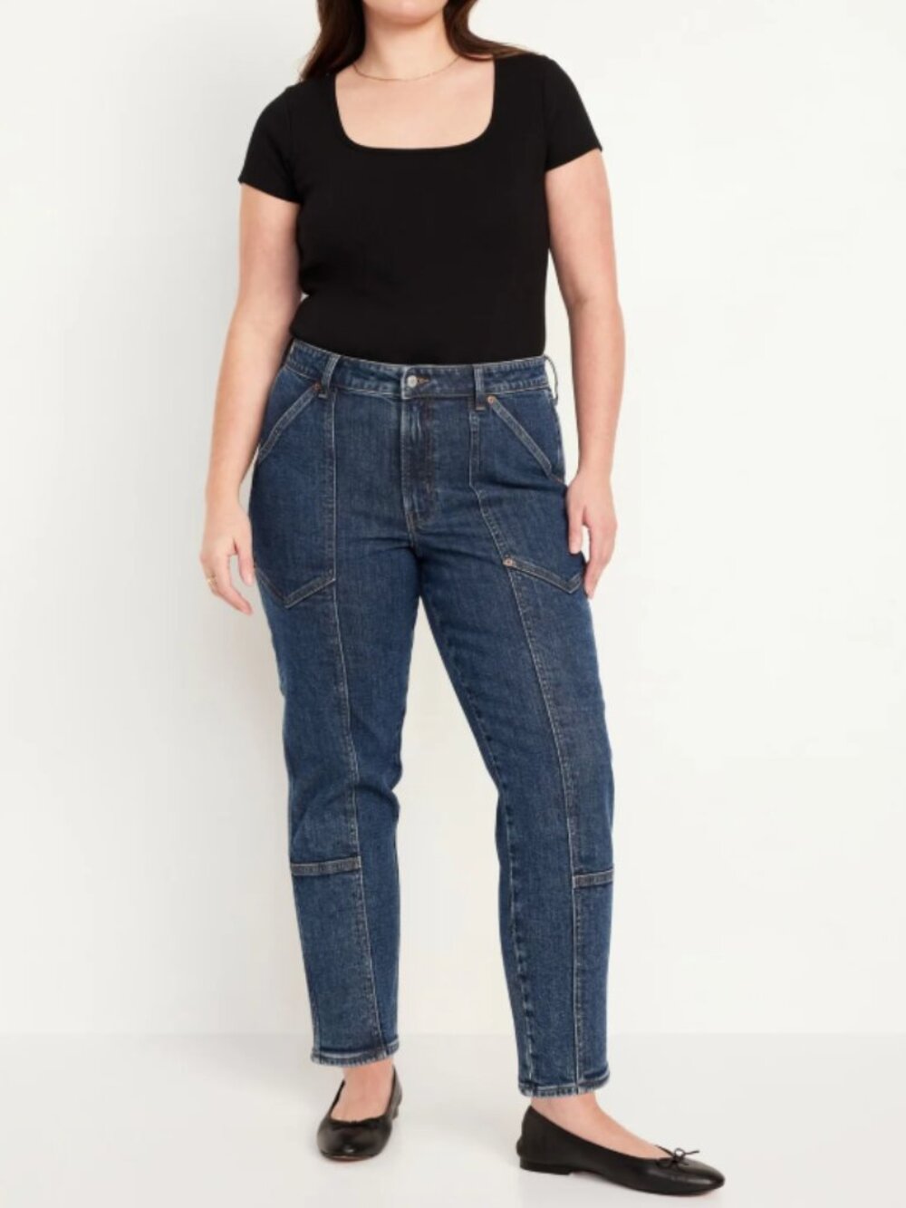 Old Navy OG Straight Utility Jeans Size 22 NWOT Carpenter Ankle
